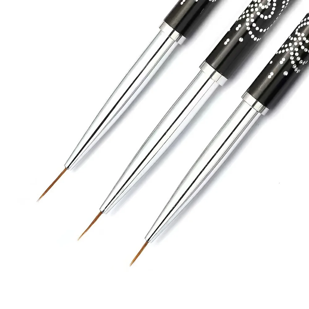 1Pcs Nail Art Brushes UV Gel Painting Pen Carved Nail Art Liner 3D Rhinestones Beauty Brush Manicure Tools