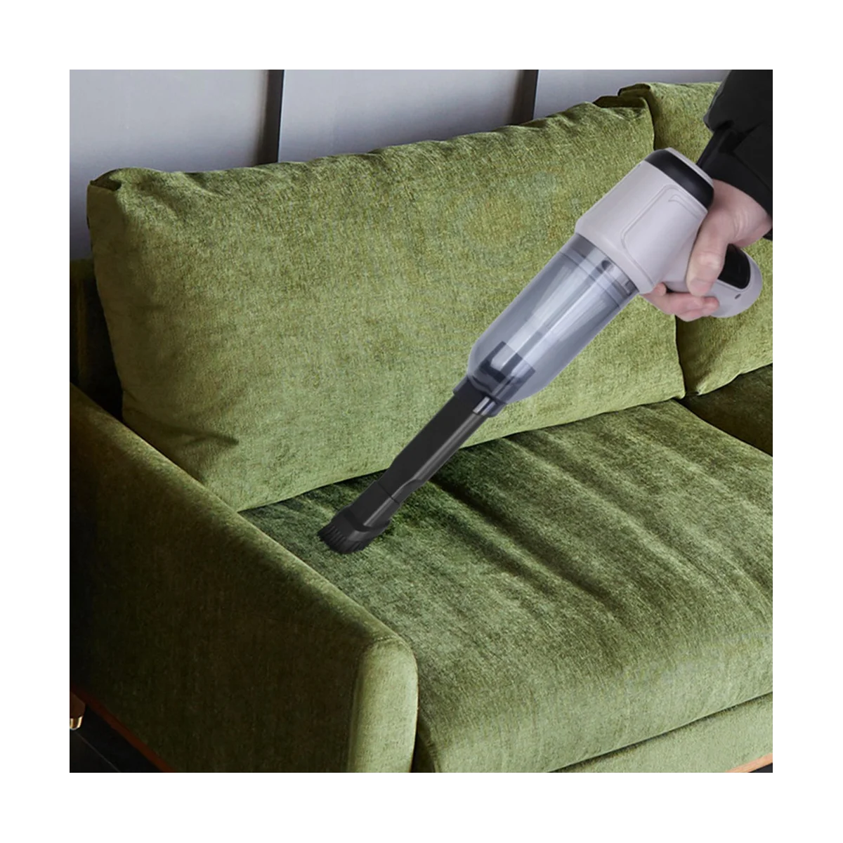 3-In-1 Car Vacuum Cleaner Auto Robot Wireless Powerful Cleaning Machine Car Accessories Home Appliance Strong White-Gray