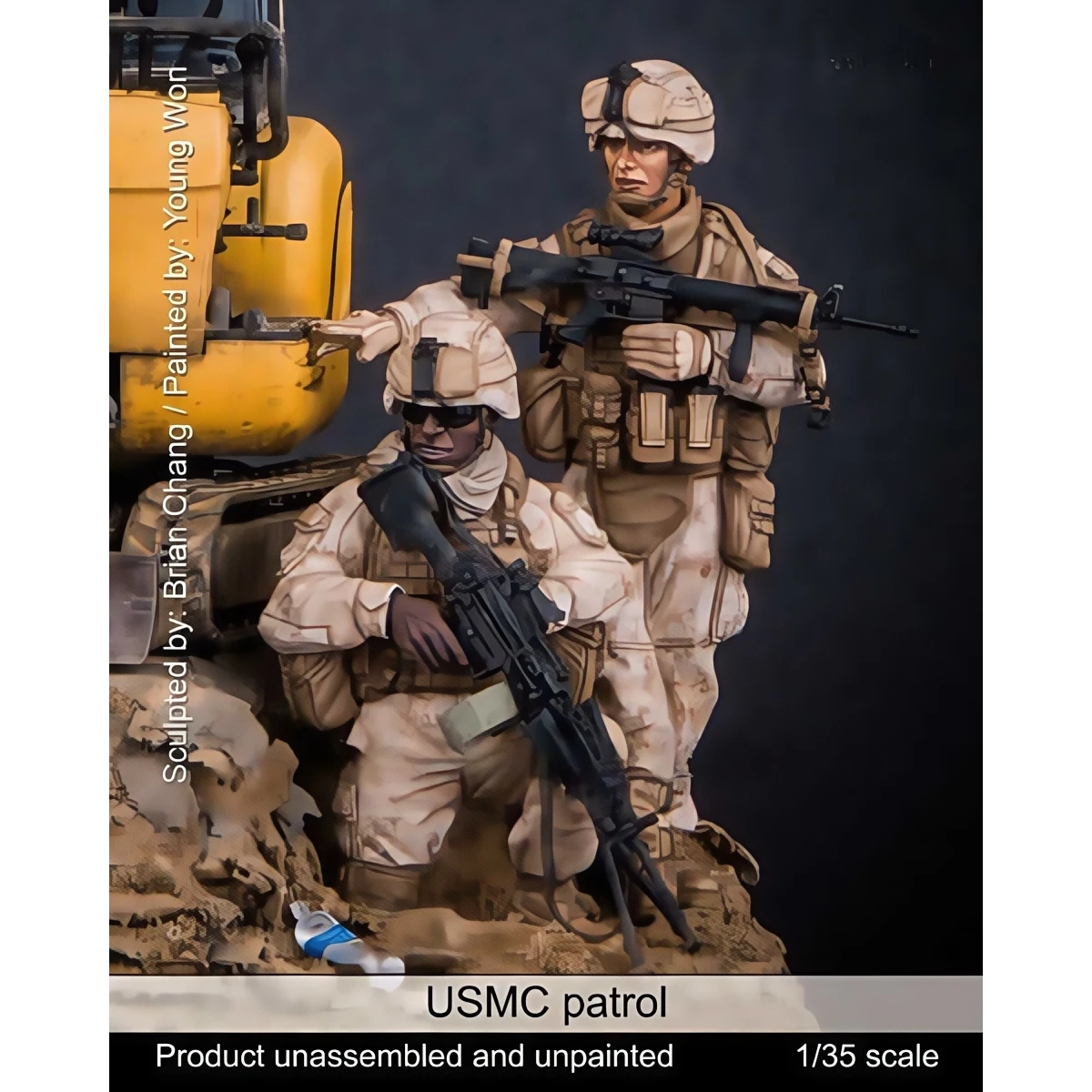 1/35 resin unpainted model kit, military theme, US Marine Corps unassembled and unpainted GK, 1546R