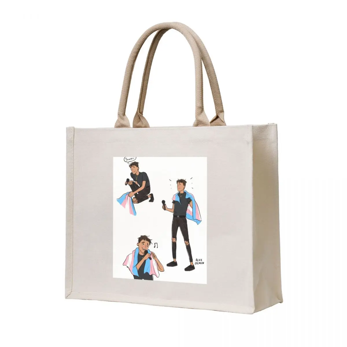 

Trans Rights Jimmy Tote Bag Women's bags supermarket folding bag Custom bag