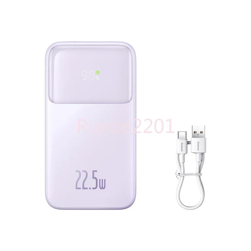 

Applicable To BASEUS 22.5W Mingdian Power Bank 20000mAh Super Large Capacity Cable Mini Fast Charging Mobile Power Ultra-Thin