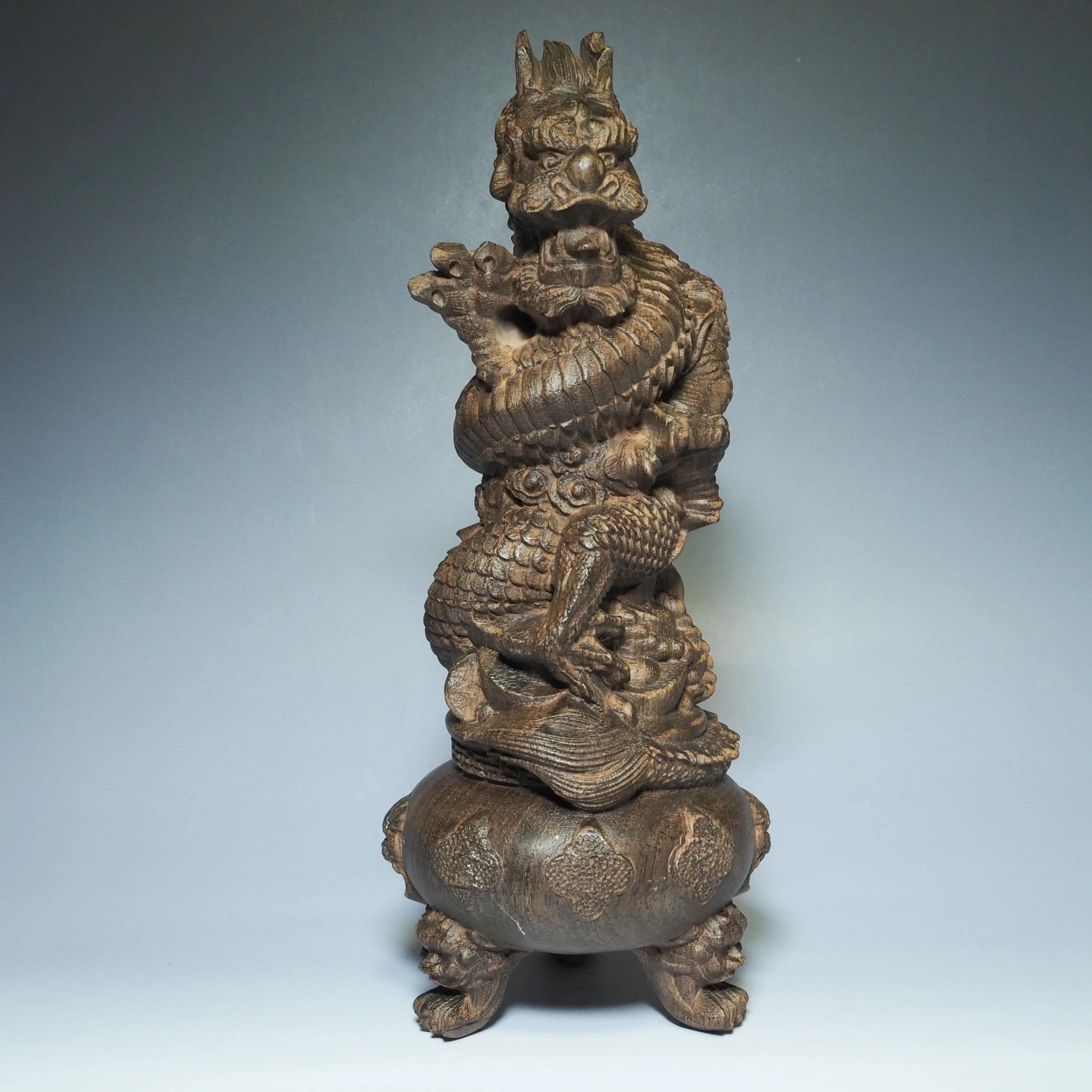Vietnamese agarwood carving Chinese dragon ornaments home living room TV cabinet decoration fortune cornucopia crafts ornaments
