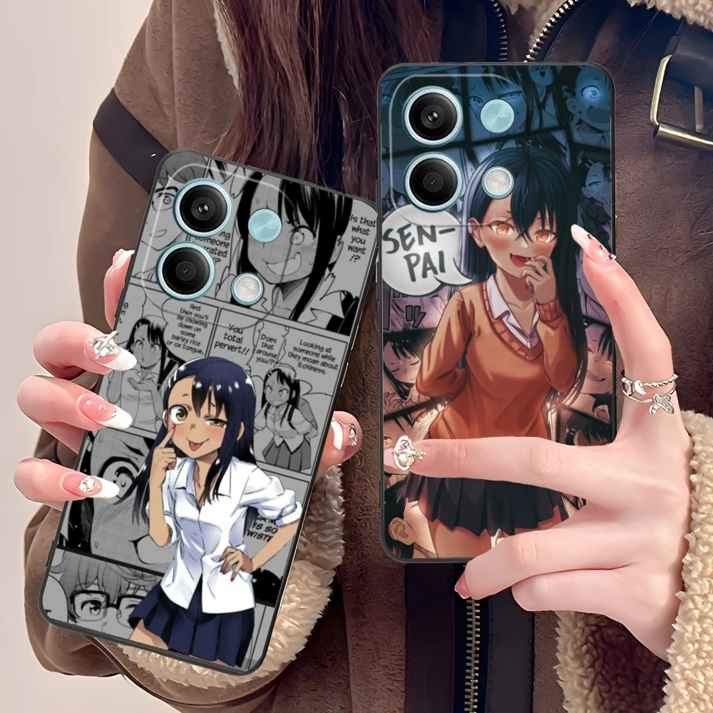 Hayase Nagatoro Anime Mobile Cell Phone Case for Xiaomi POCO M6 M5 M4 M3 X6 X5 X4 X3 F6 F5 F4 F3 F2 C40 Pro GT 5G Black Cover