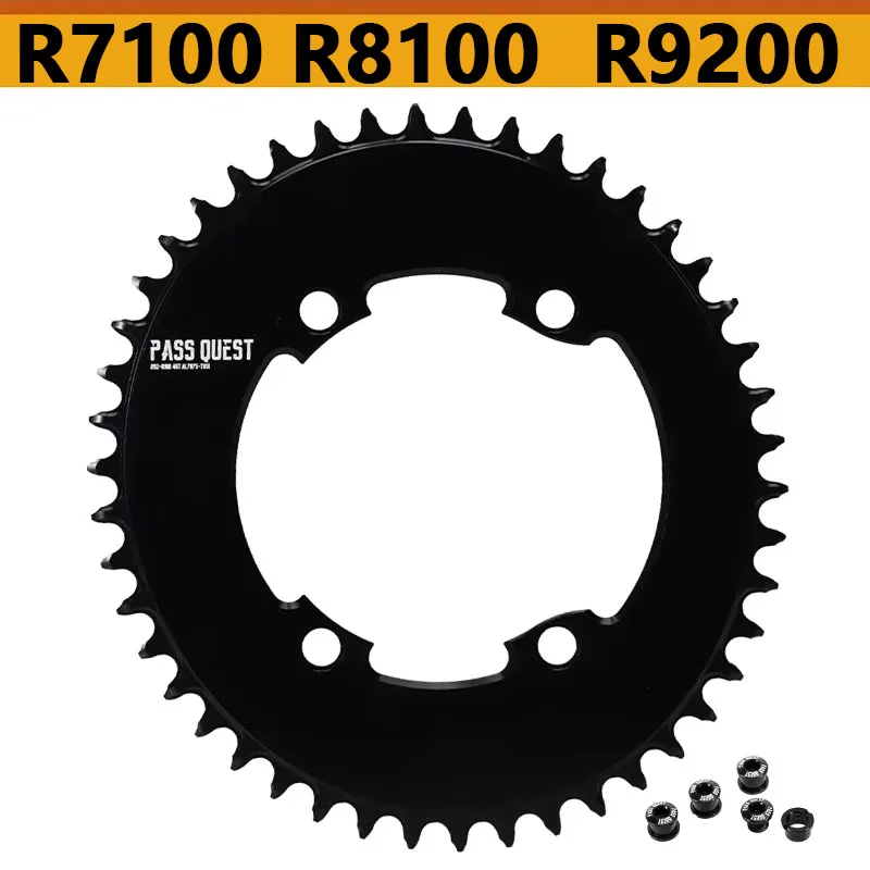 PASS QUEST 110 bcd chainring For Shimano 105 R7100 ULTEGRA R8100 Dura ace R9200 oval Narrow Wide 110BCD Road Bike Chainwheel