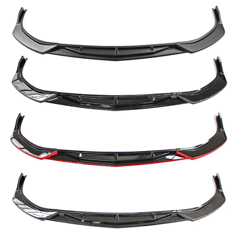 Front Splitter for Hyundai Sonata 10th 2019-2024 Carbon Surface Bumper Skirt Body Kit Lip Spoiler