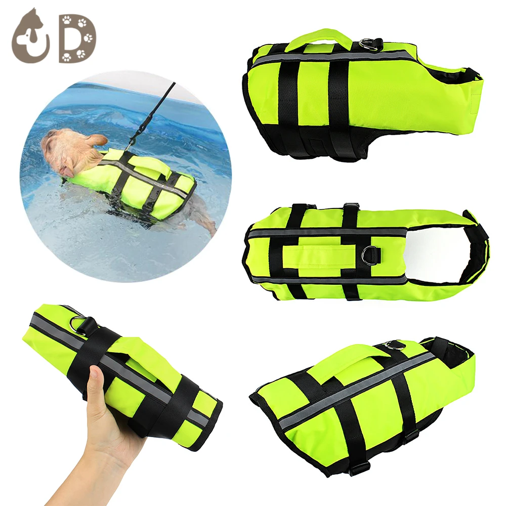 

Dog Life Jacket Swimming Vest Pet Safety Clothes Life Vest Collar Harness Surfing Sailboat Enhanced Buoyancy Pet Summer Swimwear