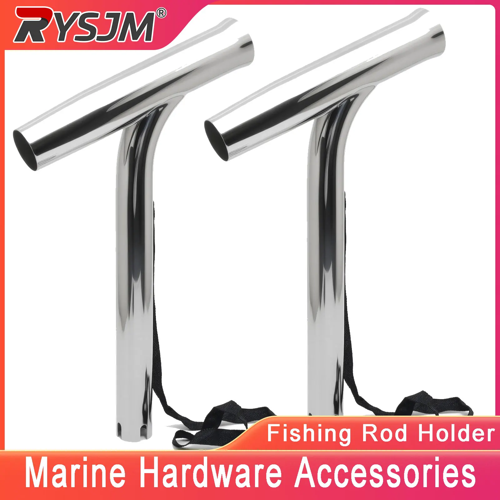 

2PCS Marine Boat Stainless Steel Rod Holder Silver Highly Polished Stainless Steel Outrigger Fishing Rod Holder Marine Accessory