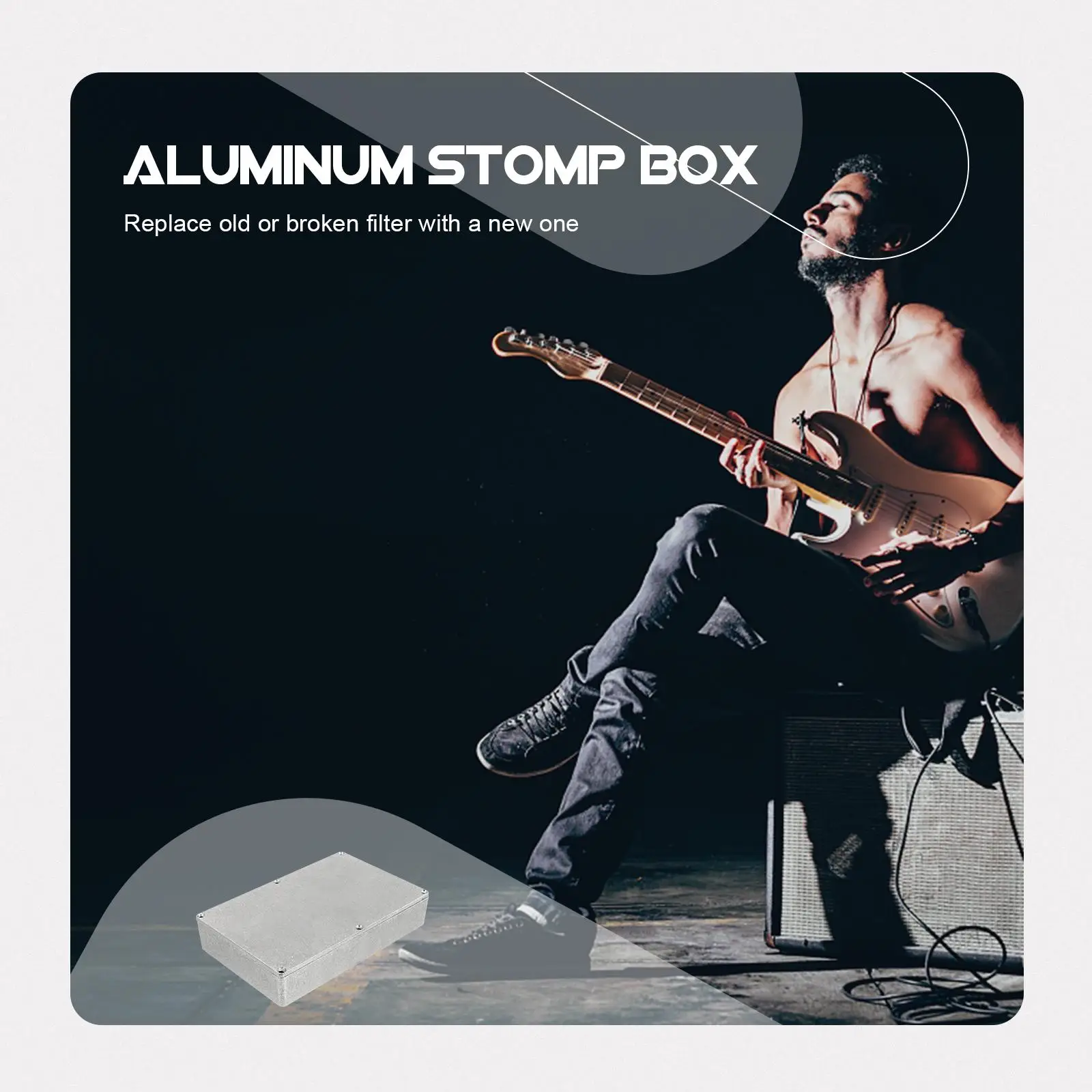 

Aluminum Box for Guitar Pedal Effects Electric Rack Enclosure Durable Case Musical Instrument Parts Accessories