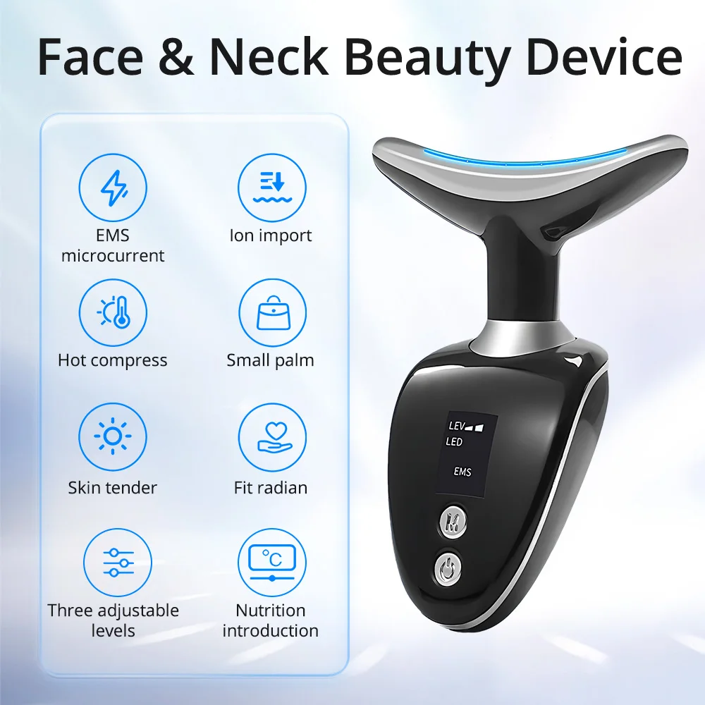 อุปกรณ์ความงามยกคอ Anti-Aging Anti-Wrinkle Facial Massager มัลติฟังก์ชั่นอุปกรณ์กระชับคอกระชับสําหรับ Face Lift