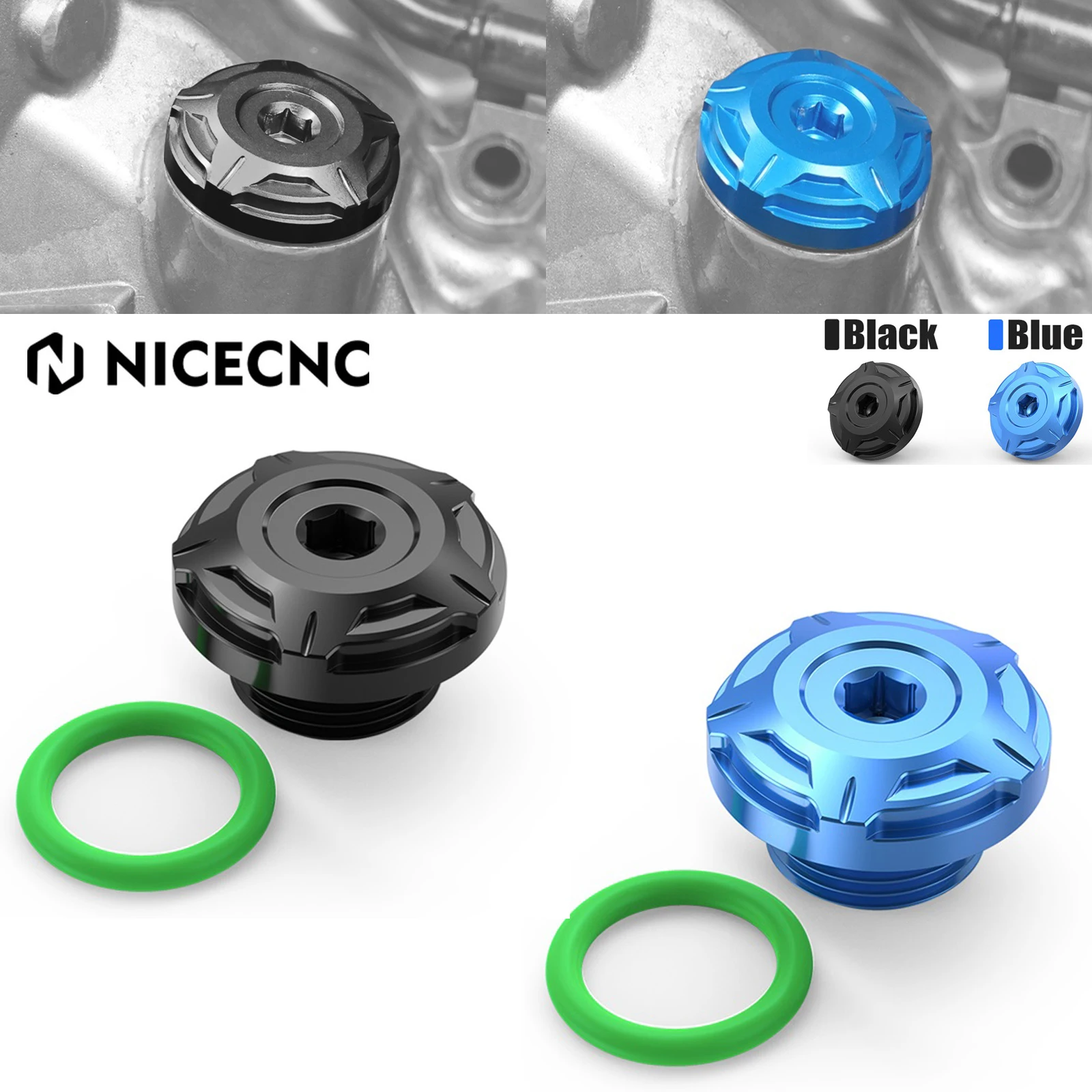 

NICECNC Motorcycle Oil Filler Plug Cap Cover For Suzuki DR650 S SE 1996-2024 DR650S/SE DR650S 2024 DR650SE 2024 2023 2022 2021