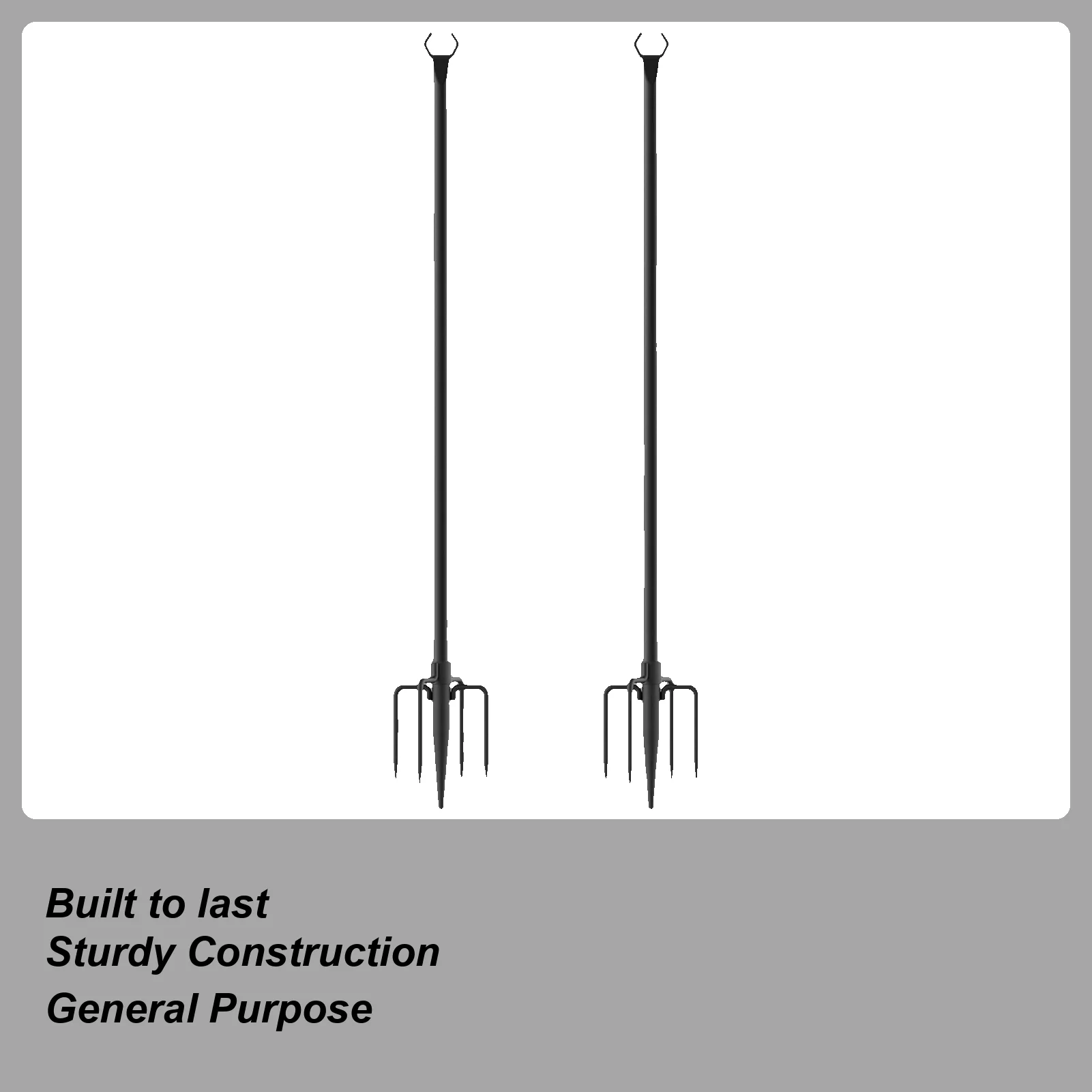 

String Light Stand 2X Garden Light Poles Metal String Yard Light Poles Lawn Garden Light Poles Heavy Duty Metal Garden Outdoor
