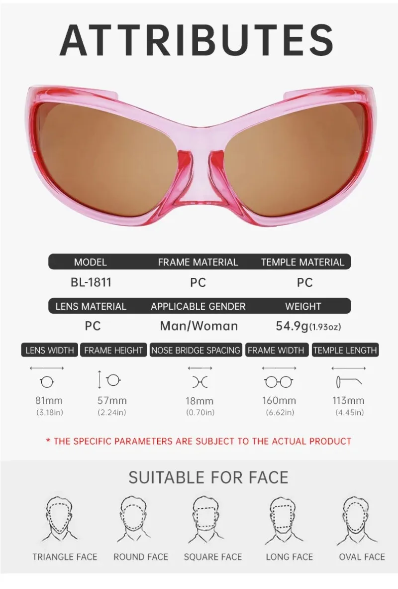New Y2K Punk Sunglasses Women Men Luxury Brand Designer Trendy Sun Glasses Vintage Oversized Steampunk Glasses UV Gafas De Sol - view 5