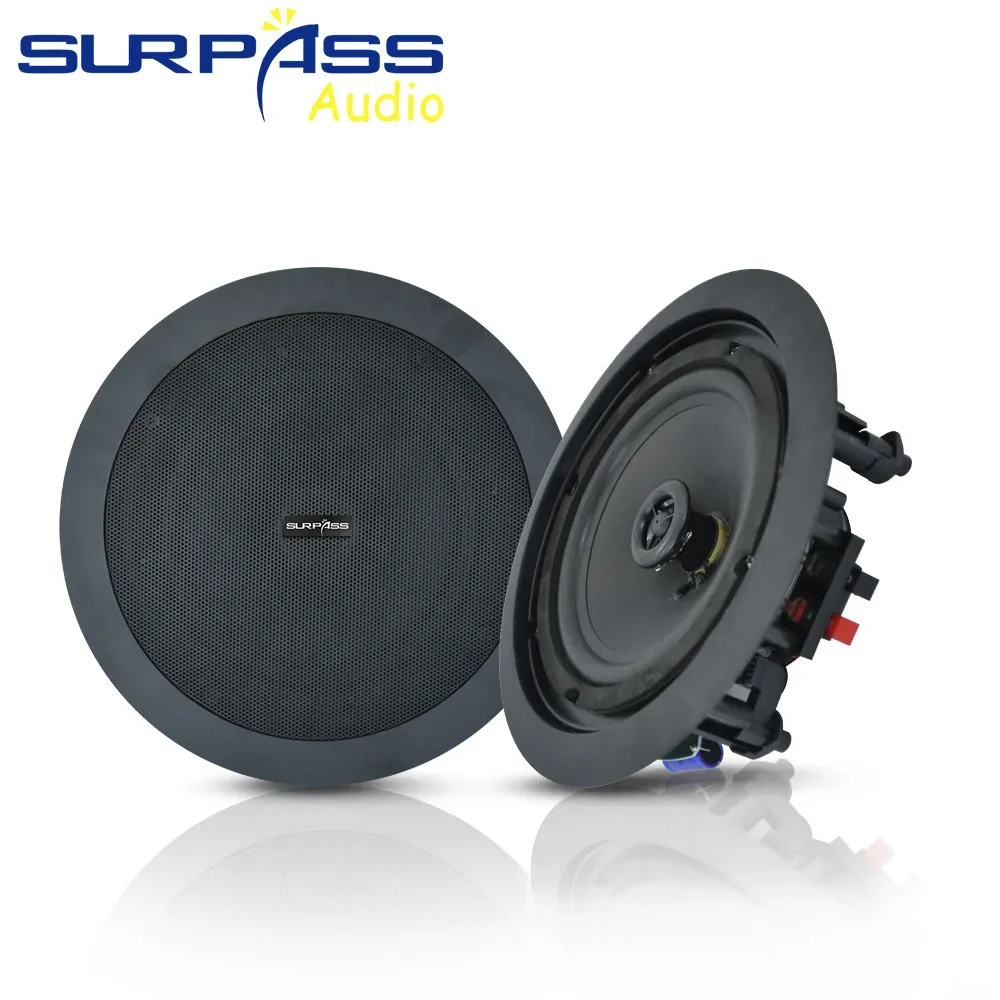 Home Theater Ceiling Speaker 6 Inch 8ohm 30W Coaxial Passive Speakers Flush Mount ABS Material Music Loudspeaker for Restaurant