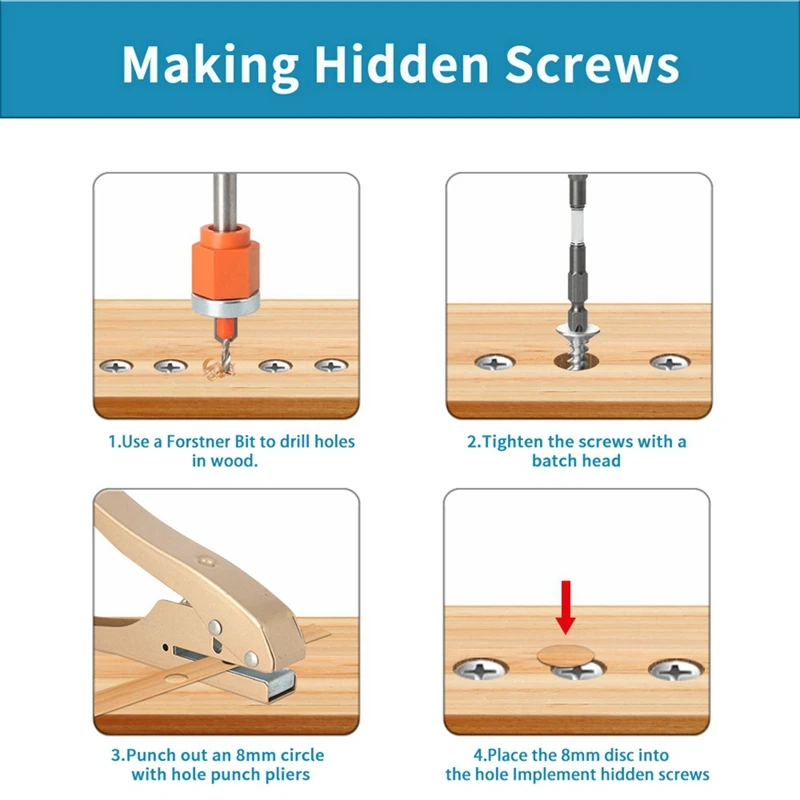 Woodworking Hole Opener Drill Bit Router Core Limiter Countersunk Head Screw Openers +Bearings 1Set