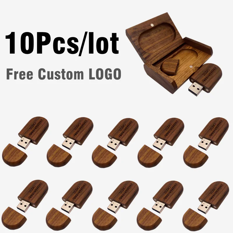 10-unids-lote-walnut-ellipse-usb20-flash-drive-2gb-4gb-8gb-16gb-32gb-64gb-128gb-memory-stick-y-caja-de-nogal-logotipo-personalizado-gratis