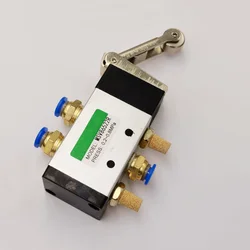 MV-09 Roller Lever 2 Position 5 Way Scroll Wheel Mechanical Valve MV522R Air Inlet Outlet 1/4