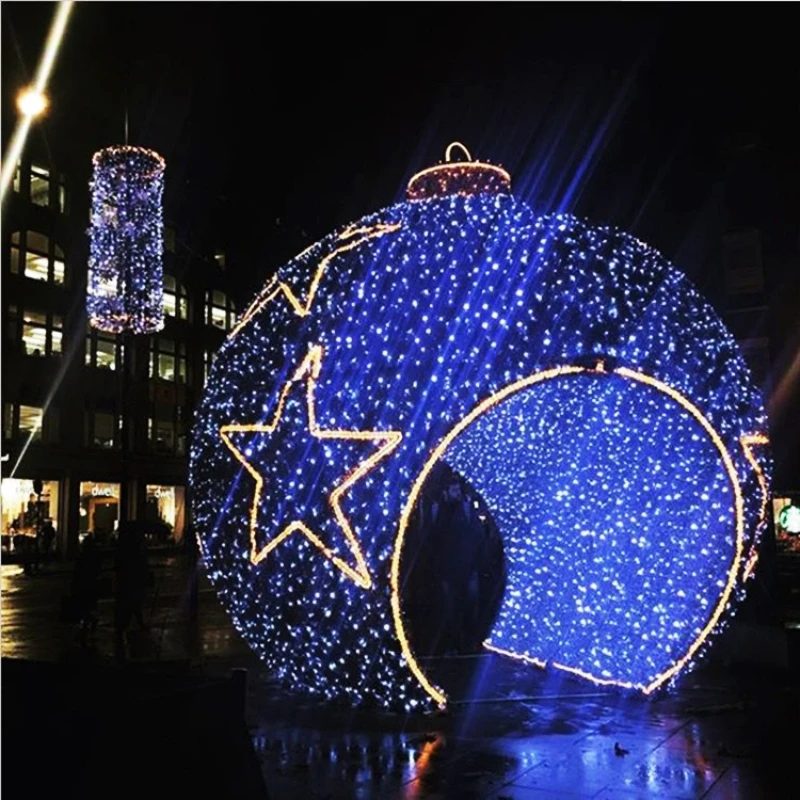 Square shopping mall scenic park community large landscape sculpture simulation led luminous arch ornament resin plastic