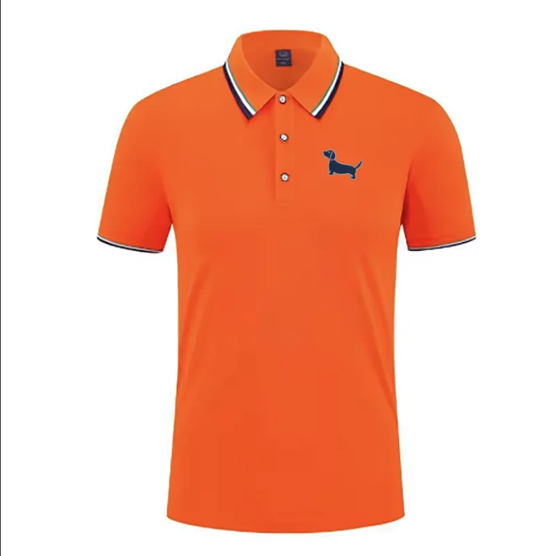 Summer Men's POLO Shirt Business Casual Lapel Short-sleeved T-shirt Fashion Ironing Label Versatile Half-sleeved Top Men's T