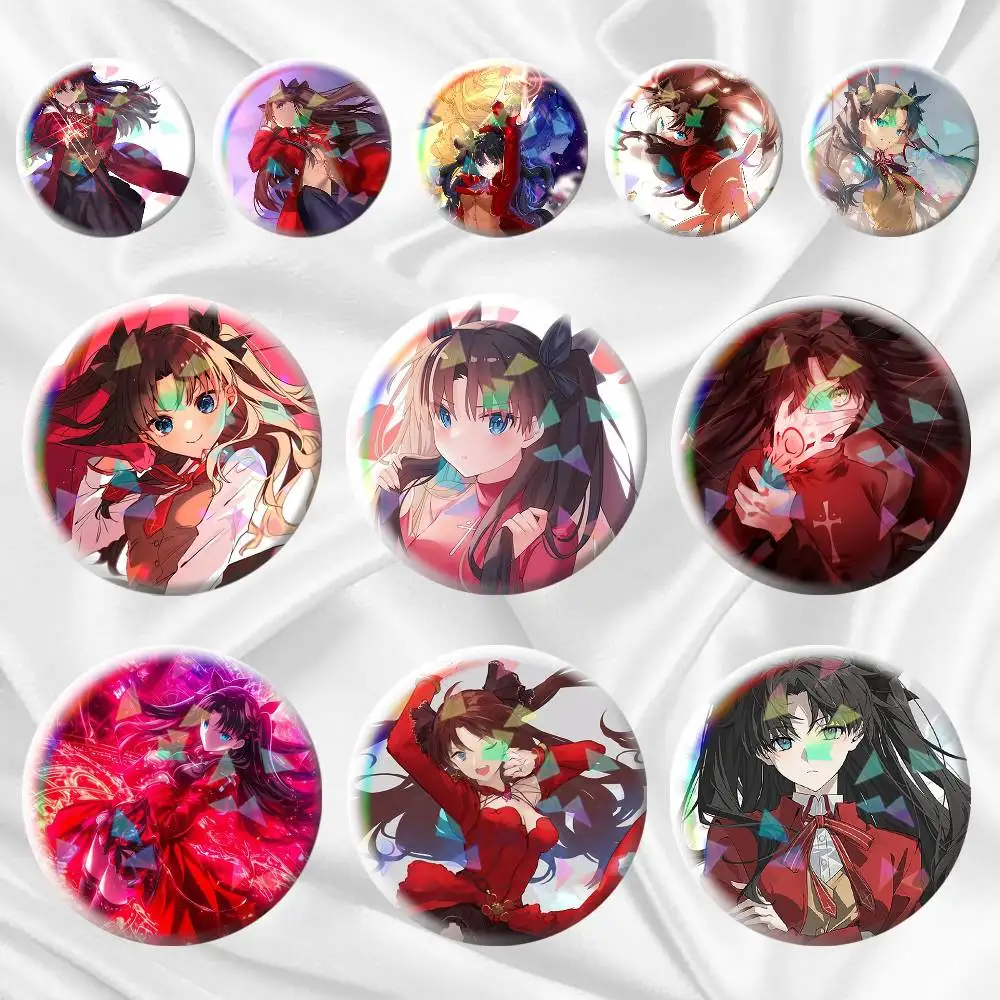 

Tohsaka Rin Anime Girl Fate Stay Night 75mm 58mm 44mm 25mm Brooch Backpack Hat Pins Accessories Toys Badge