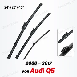 Wiper LHD Front & Rear Wiper Blades Set For Audi Q5 2008 - 2017 Windshield Windscreen Window Car Rain Brush 24