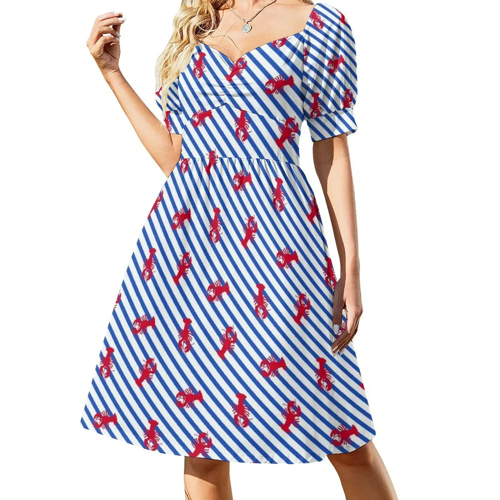 

Preppy Patriot Lobsters! Short-Sleeved Dress women's fashion dresses evening dress