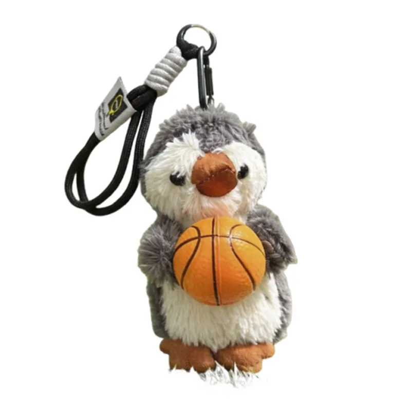 Cute Soccer Penguin Keychain Pendant Cool Plush Dolls Toy Keychain Charms Girls Handbag Charms Creative Little Gifts For Couples view 6