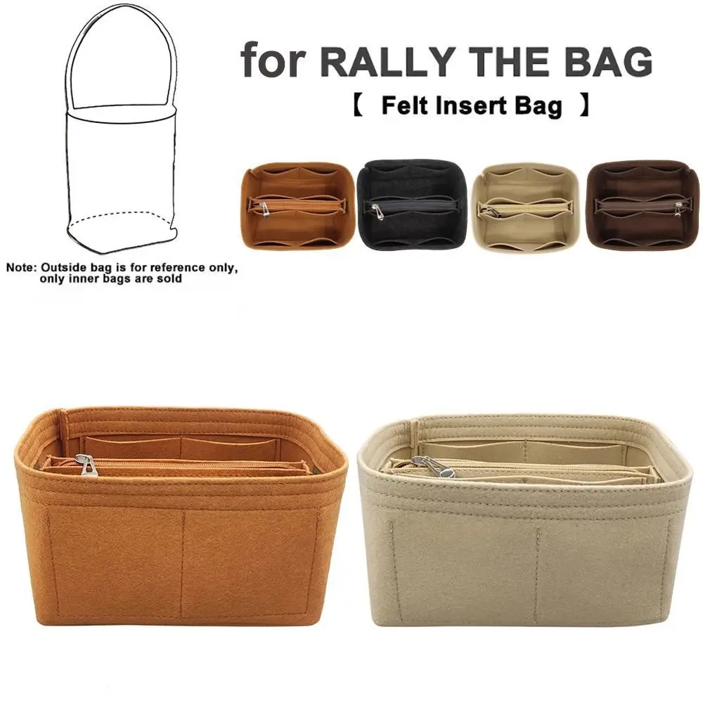 Durable Felt Bucket Bag Insert Bag Multi-Pocket Mini Bag Organizer Handbag Linner Bag for Rally movement Bag/Picotin18/22