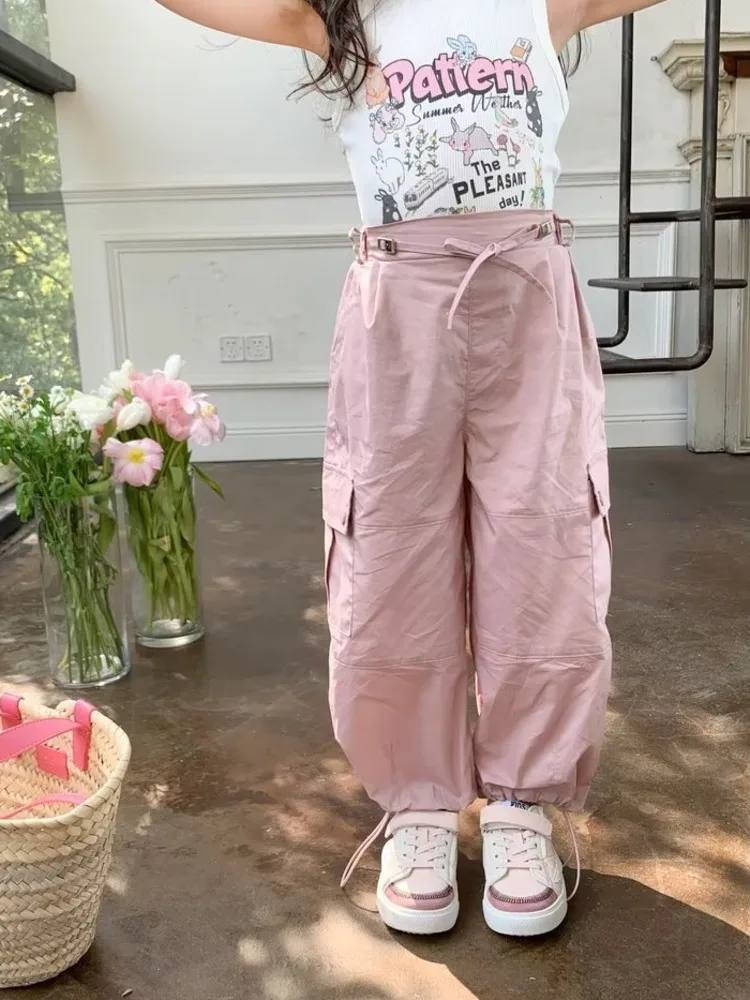 

New Summer Girls Spring/Summer Children's Clothing Summer Casual High Waist Long Pants Baby Mosquito Proof Pants Girls' Pants