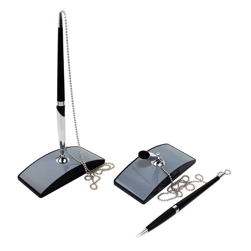 Desktop Ballpoint Pen Sturdy Design Office School Bank Counter Signature Pen Creative Stationery Teaching Equipment Stand