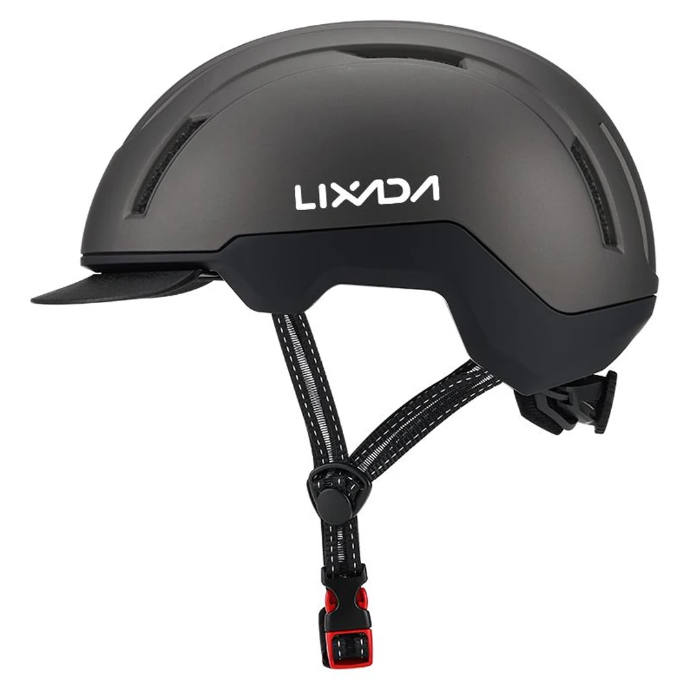 LIXADA Breathable Shockproof Bicycle Helmet 12 Ventilation Holes Hard Shell Bike Helmet Adults Black Men\'s Cycling Helmet