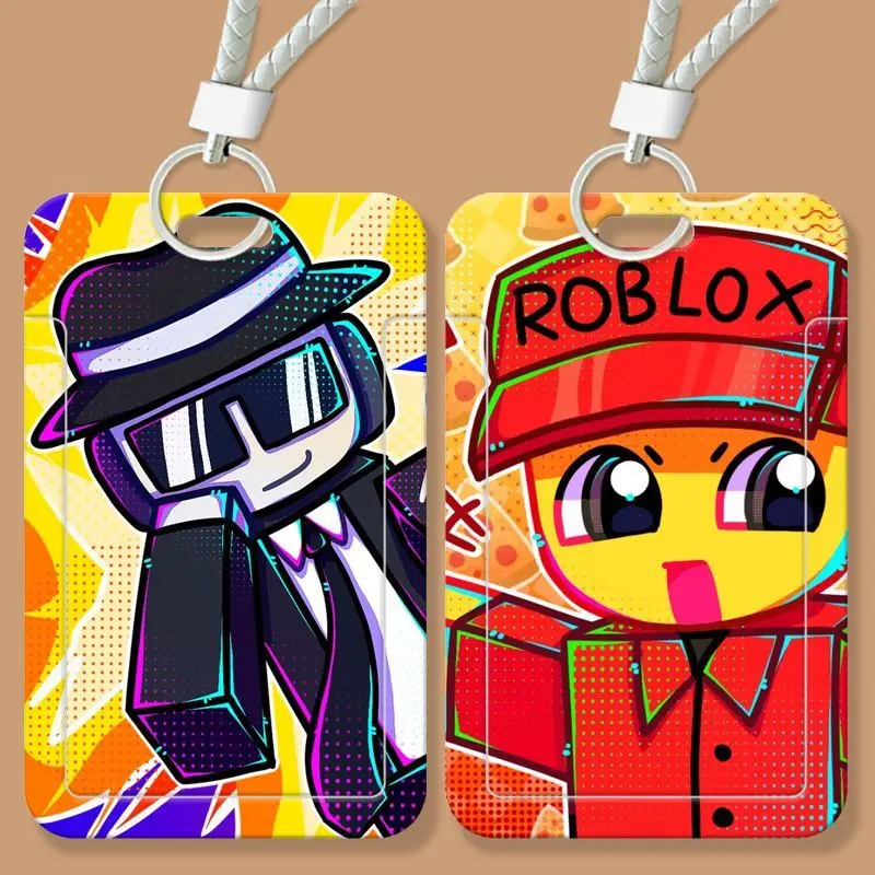 Roblox حامل بطاقة الحبل للهاتف المحمول ملحقات المفاتيح بطاقات الحافلة بطاقة الطالب مكافحة فقدان هارد شل بطاقات حامل العناصر الزخرفية #1