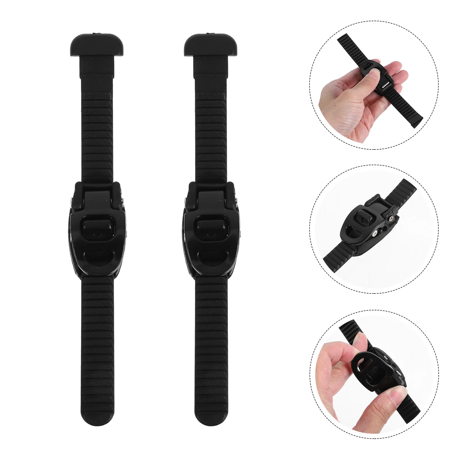 

2 Sets Skate Buckle Strap Buckle Strap PVC Fixing Replaceable Skate Supplies Bands for Shoes Skating