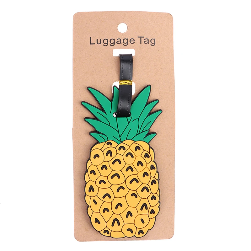 1PCS Creative Cartoon Luggage Tag Suitcase Fashion Style Silicon Luggage Name ID Address Label Portable Travel Accessories Label