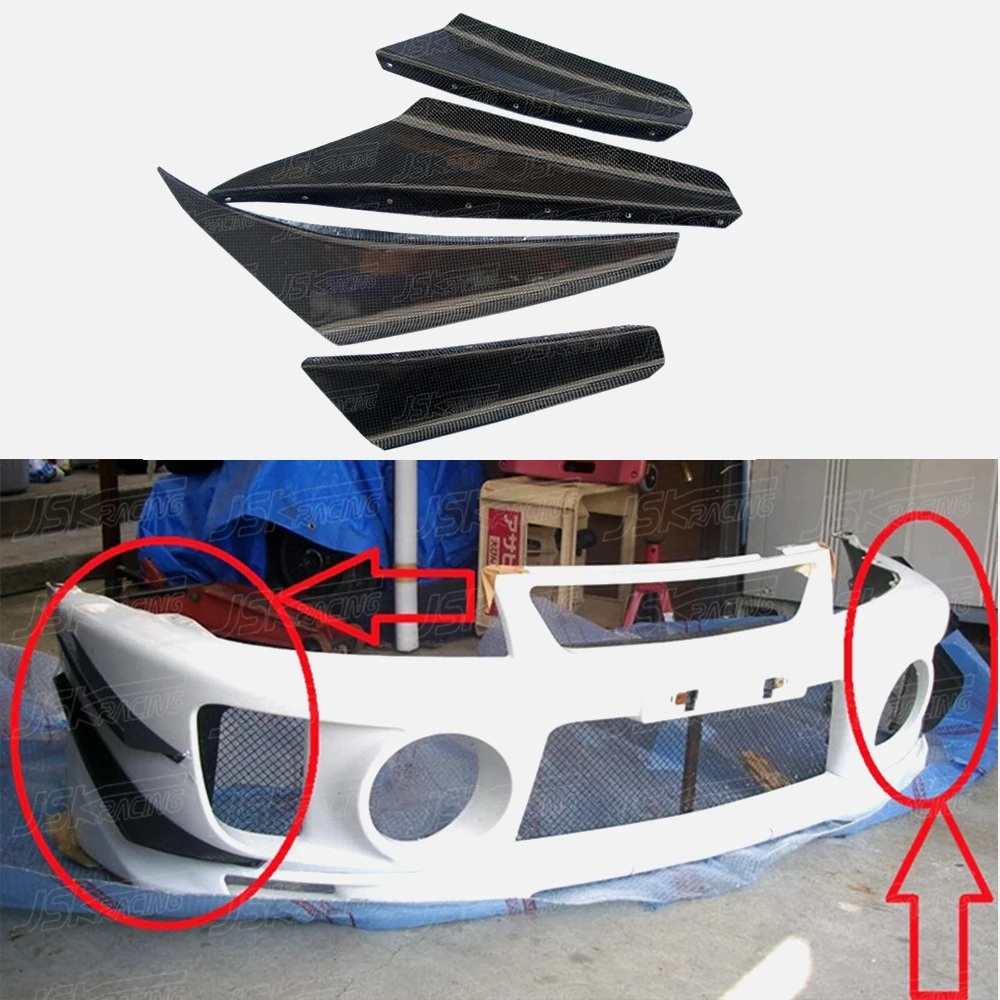 

Carbon Fiber Front Bumper Canards (4 Pcs) For Mitsubishi Evolution Lancer Evo 5 1998-1999