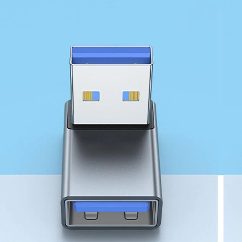 ラップトップおよびPC用のUSB 3.0アダプター,90度直角,オス-メスカプラコネクター,USB充電器延長コンバーター