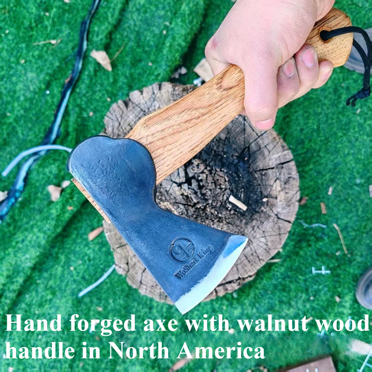 Forged 55 High-carbon Steel Wooden-handled Axe for Outdoor Hiking Camping Survival and Tree Felling Tools