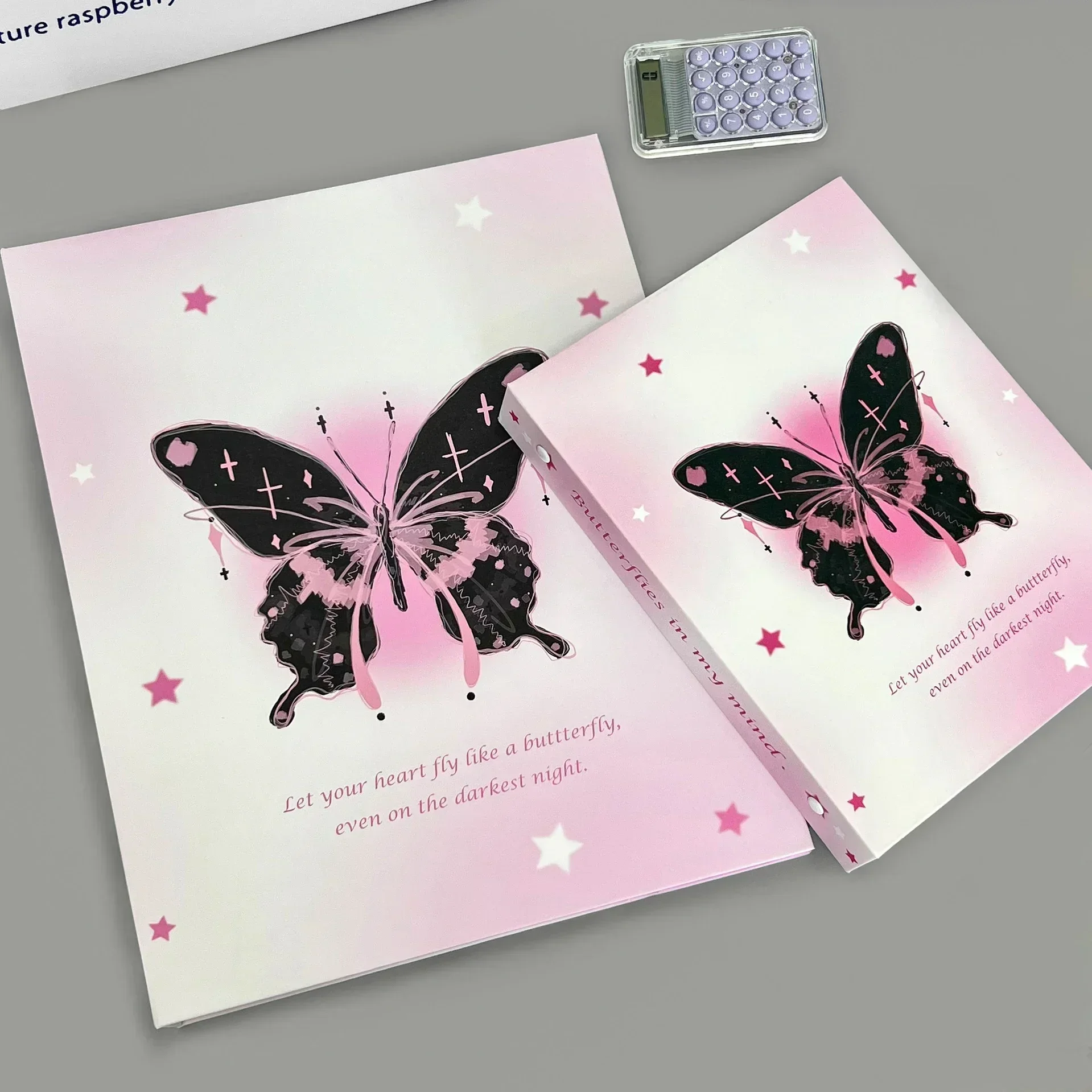 IFFVGX-Porte-carte photo papillon, A4, A5, classeur, K-pop, idole, album photo Kawaii, livre de renforcement, journal de bricolage, bijoux, albums