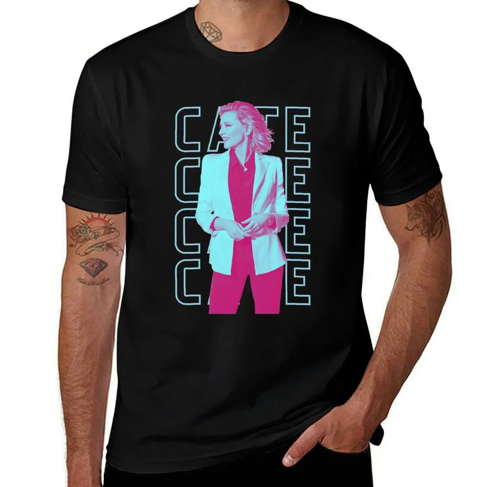 Vintage Photograp Cate Graphic For Fan T-Shirt Classic Print Short Sleeve Shirt T-Shirt