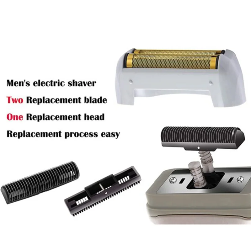 Innovative Shaver Replacement Cutter Net+Cutter Head for Andis 17150 17200 Washable 3D Intelligent Floating Shaving Blade Gold