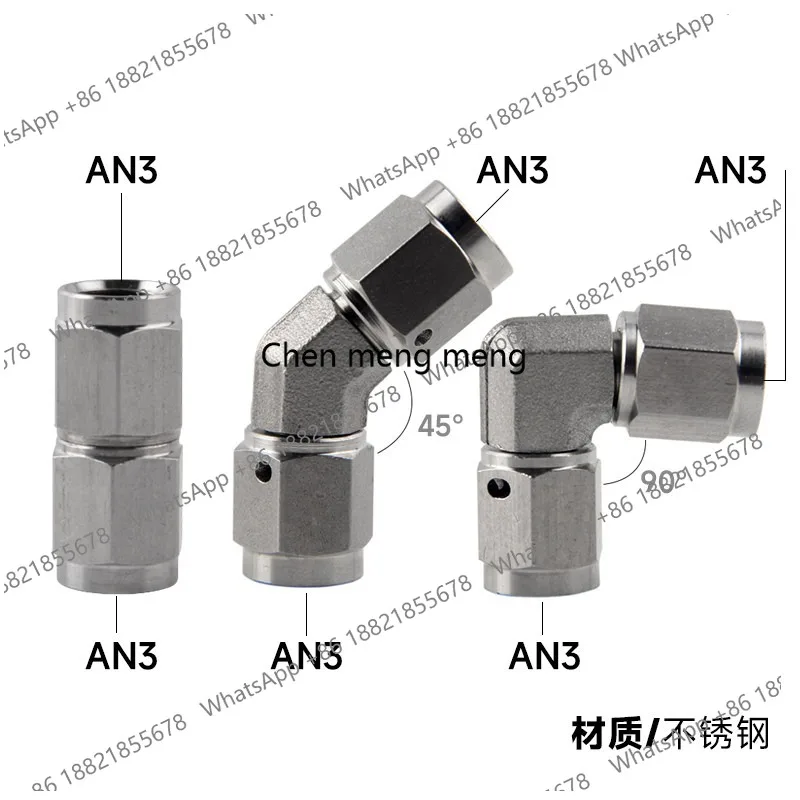

Car modification brake cable YouTube AN3 double-pass female head internal thread stainless steel straight 45 degrees 90 degrees