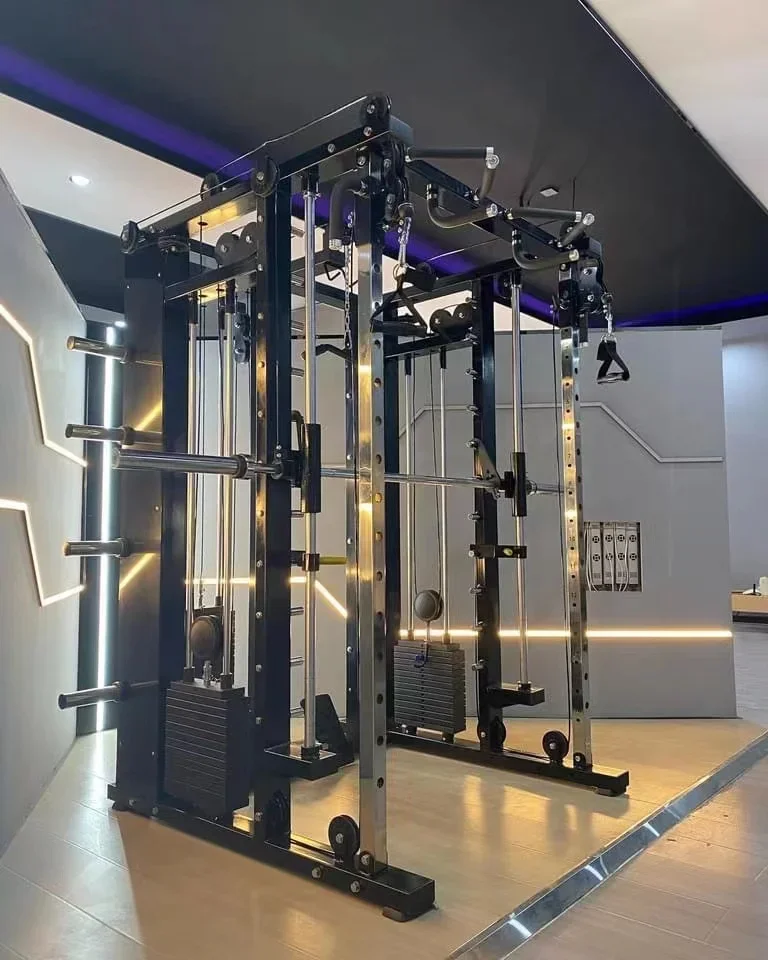 2026 Three Weight Stack Multi Smith Machine Commercial Professional Gym Equipment