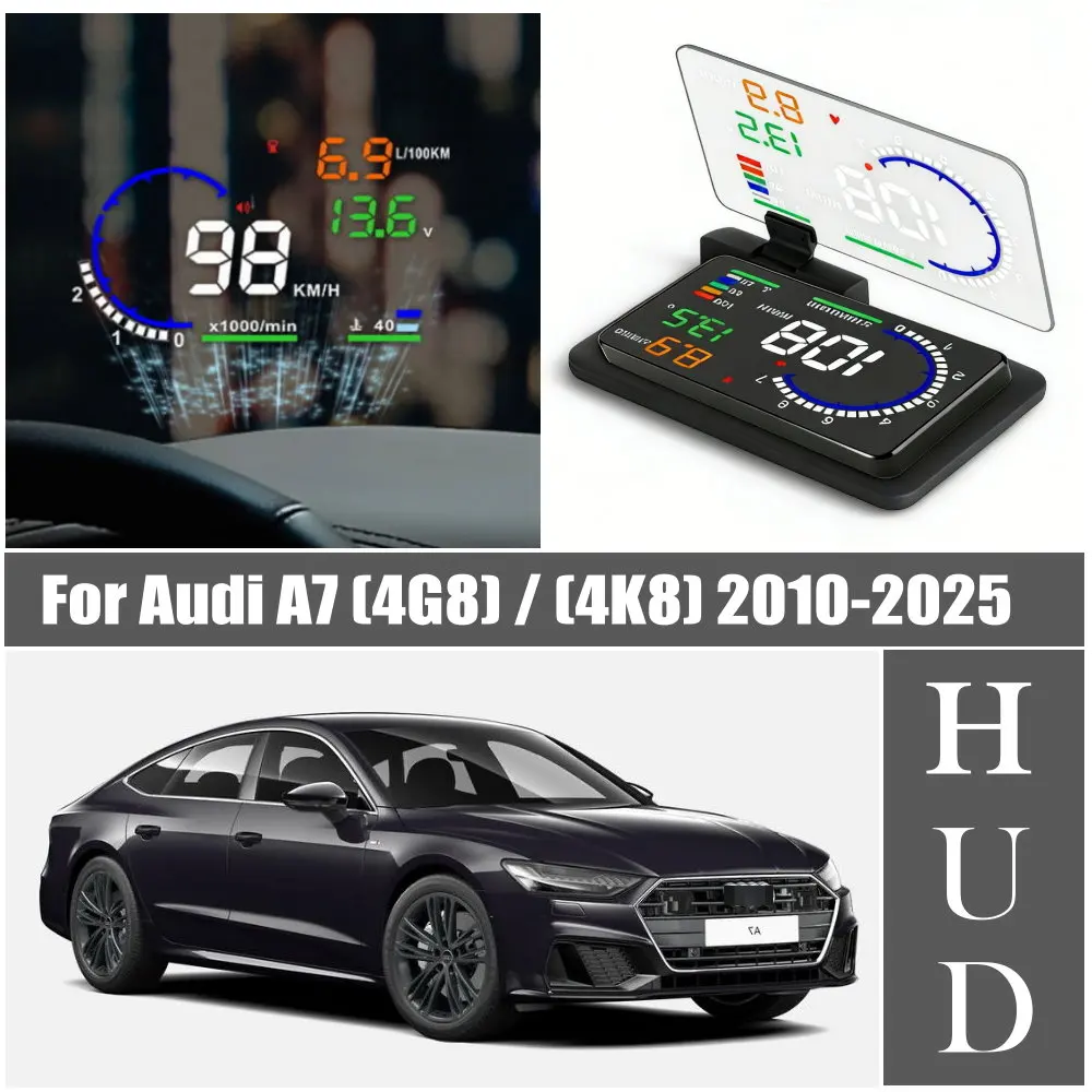 Car HUD Head Up Display LED Windshield Projection For Audi A7 (4G8) 2010-2018 (4K8) 2018-2025
