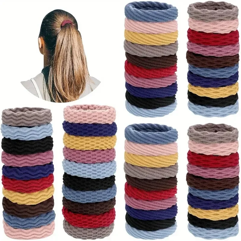 20pcs Women Girls high elasticity Hair Bands Ties Scrunchie Ponytail Holder Rubber Bands seamless Headband Accessories SA645