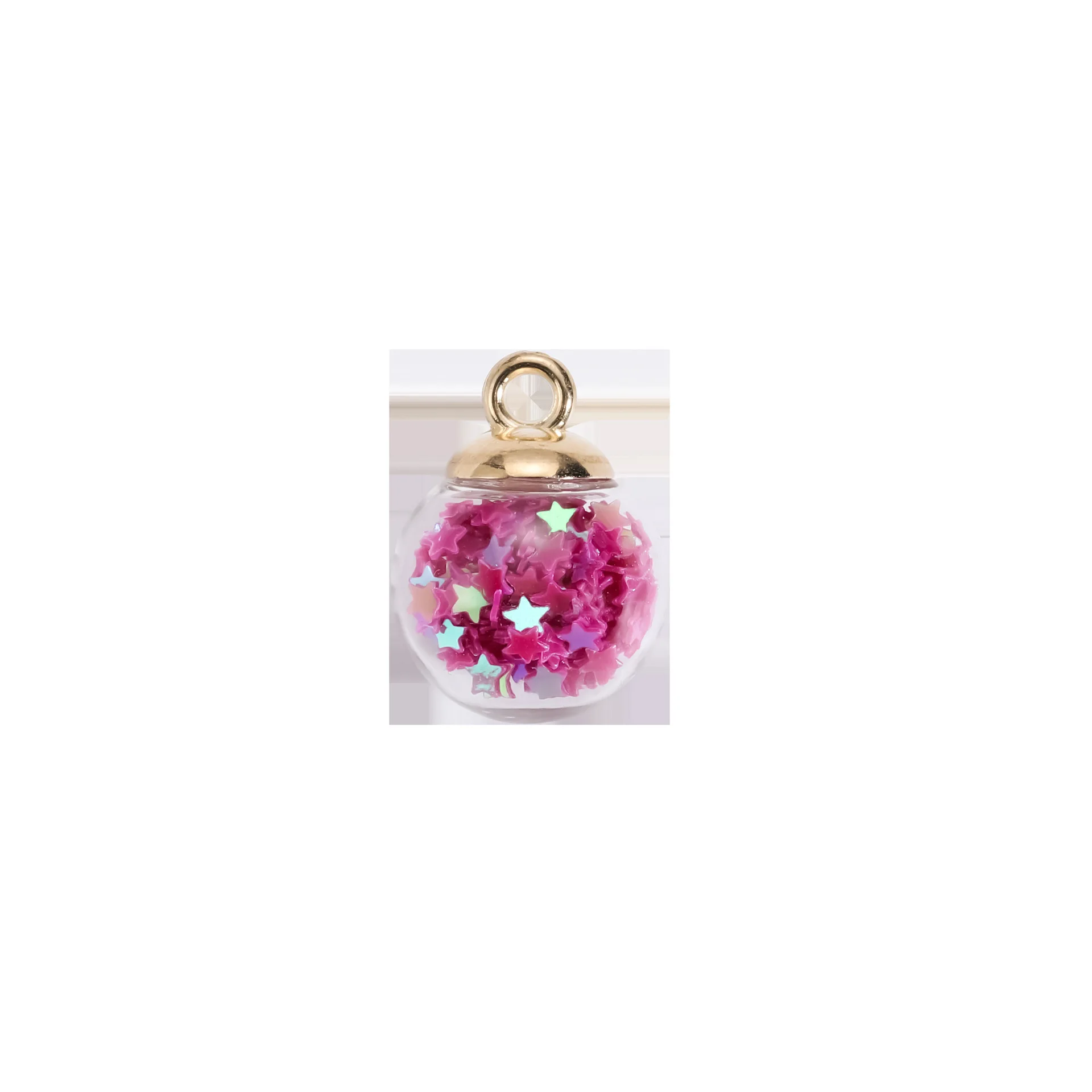 Pendentif boule de cristal à paillettes multicolores, bijoux faits à la main bricolage, accessoires polyvalents, vente en gros, 10 pièces