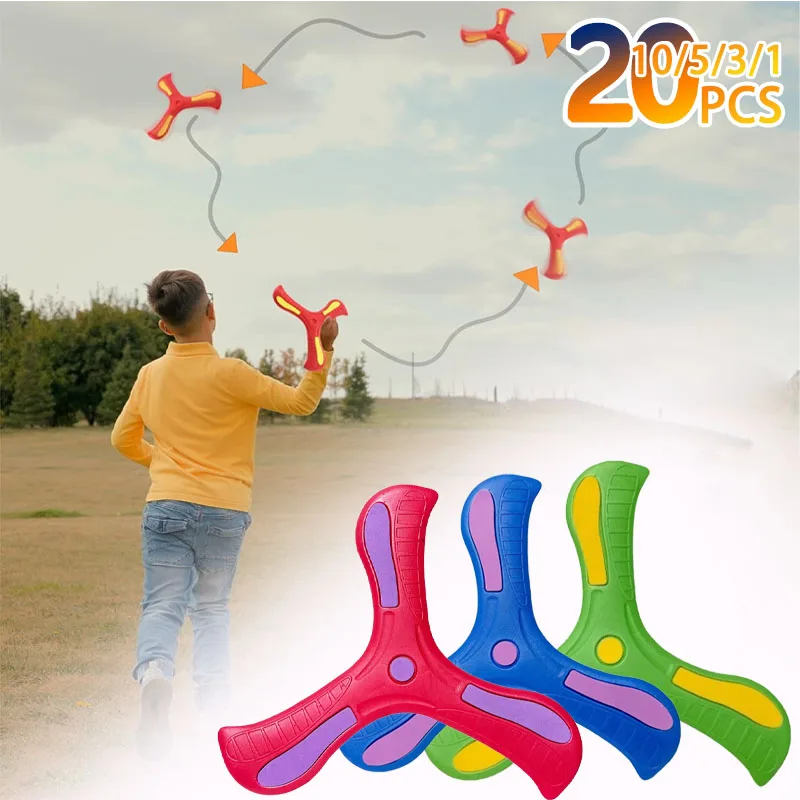 

1-20PCS Kids Triangle Boomerang EVA Foam Flying Disc Outdoor Sports Toy Family Parent Child Interactive Game Birthday Gift