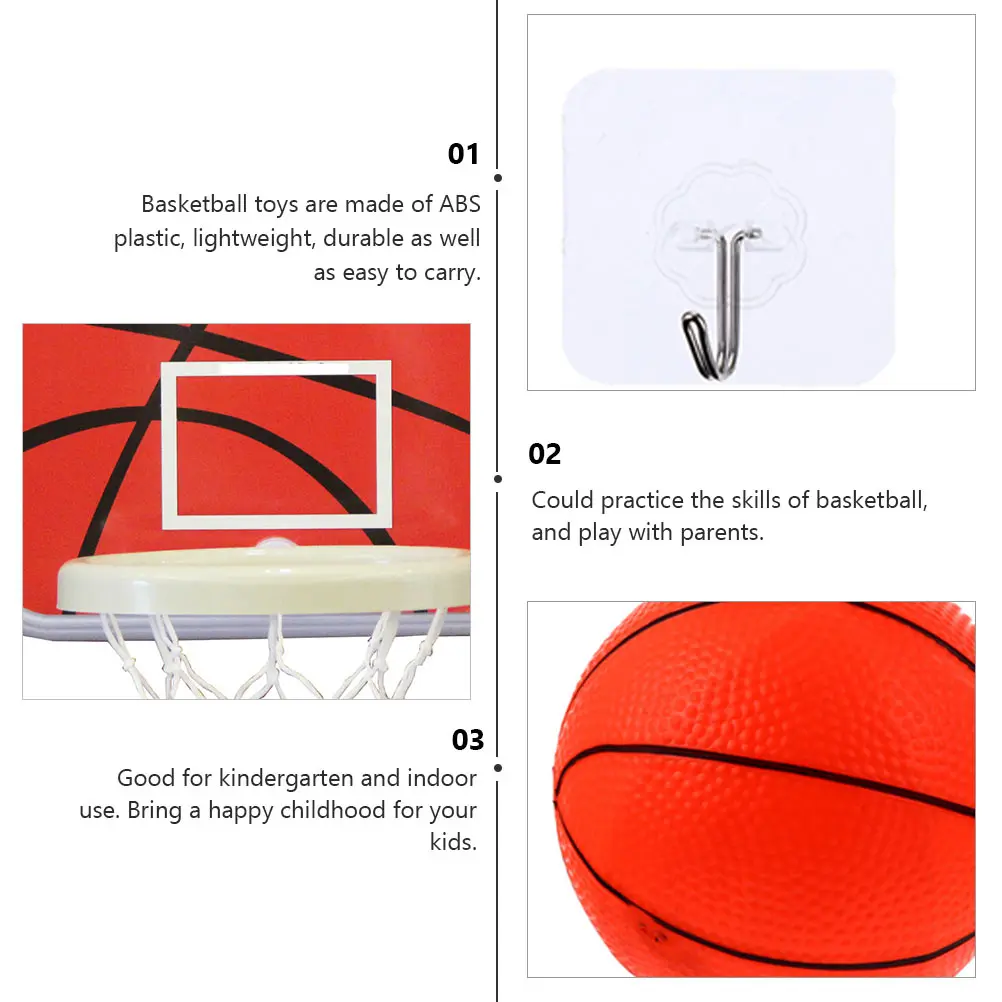 Supporto da basket a parete Gioco da tavolo per bambini Giocattolo portatile Kit per asilo Bambino