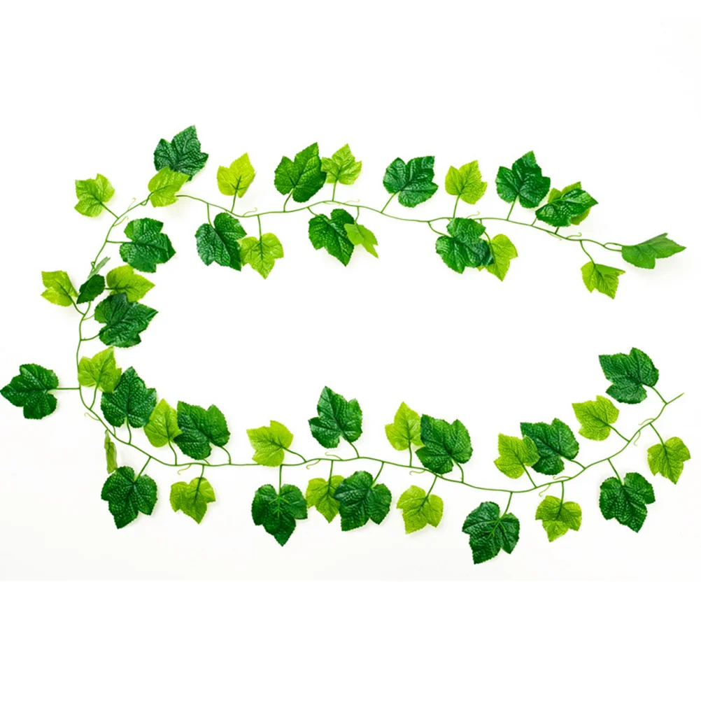 2 Pcs Vine Banquet Decoration Wall Bling Decorations for Home Grape Leaves Simulation