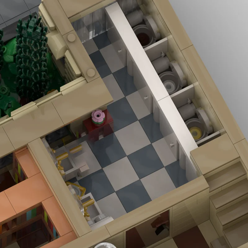 City Street View Model MOC Building Bricks Royal Courthouse Modular Technology Children Holiday Gifts Assemble Toys Suit