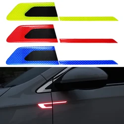 2PCS Car Body Reflective Stickers Side Safety Warning Door Protection Stickers Anti-scratch and Anti-collision Reflective Strips