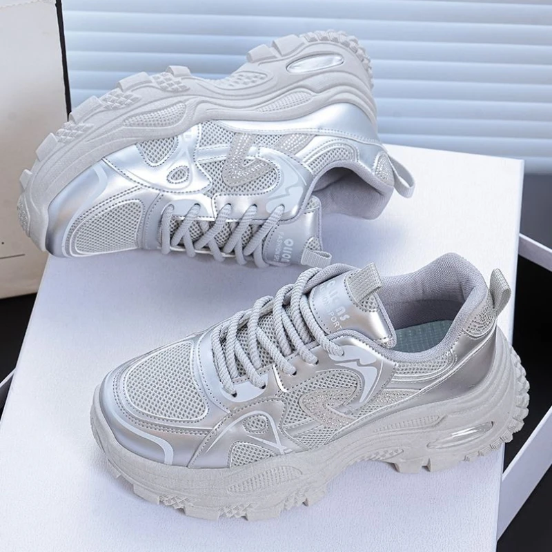 2026 Fall Latest Ladies Ventilated Padded Elevated Flatform Daily Matchy Minimalist Comfort Flat Footwear